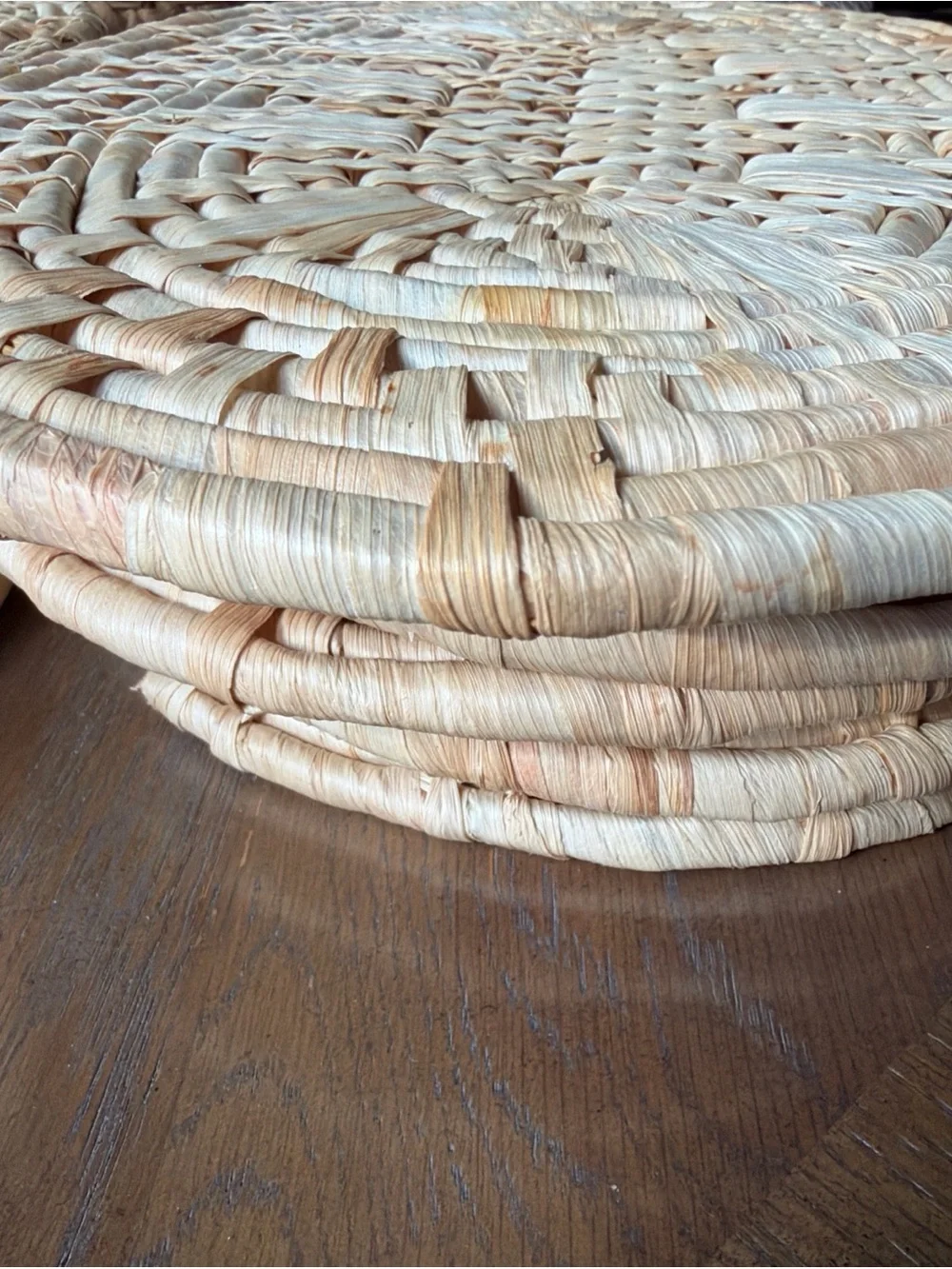 Oval Wicker Woven Placemats Rattan Boho Vintage 18x11.5” Coastal Set of 12